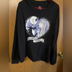Disney Tim Burtons Nightmare Before Christmas black long sleeve Tshirt